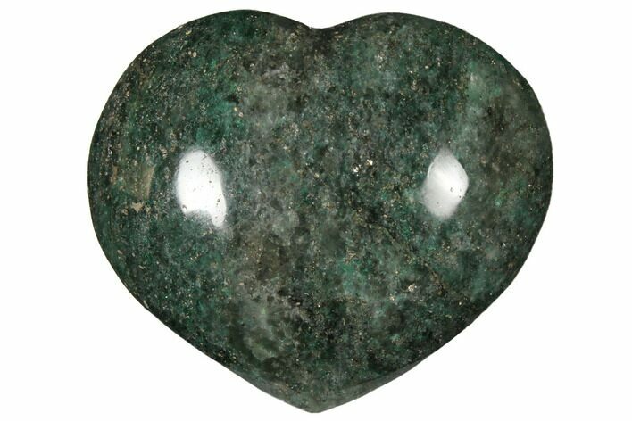 Polished Fuchsite Heart - Madagascar #126776